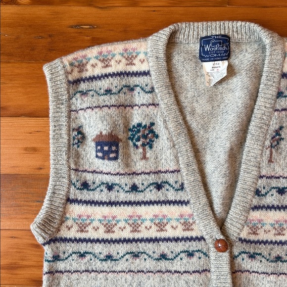 Vintage Woolrich Women's Gray Knit Sweater Vest Size XL - Picture 3 of 6